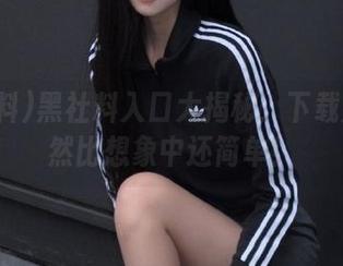 黑社料入口大揭秘：下载瓜料竟然比想象中还简单！